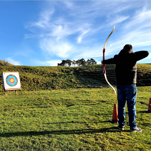 Archery target at Rookin House